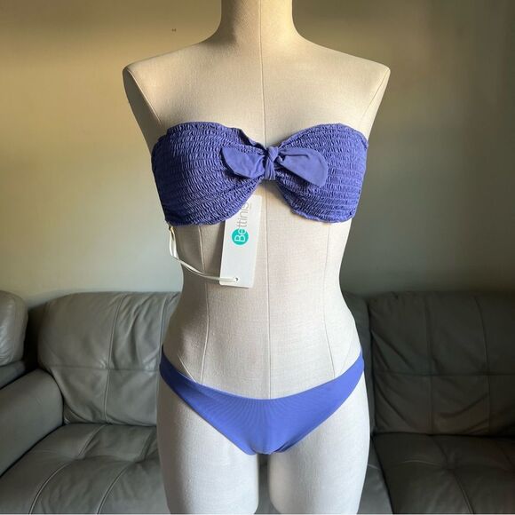 NEW Revolve Bettinis Bikini Set Swimwear Smocked Bikini Top XS Bottom M L - Picture 16 of 16